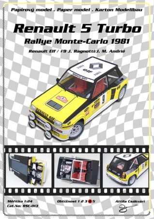 RSC-013 Renault 5 Turbo PDF modré sedadlo navigátora